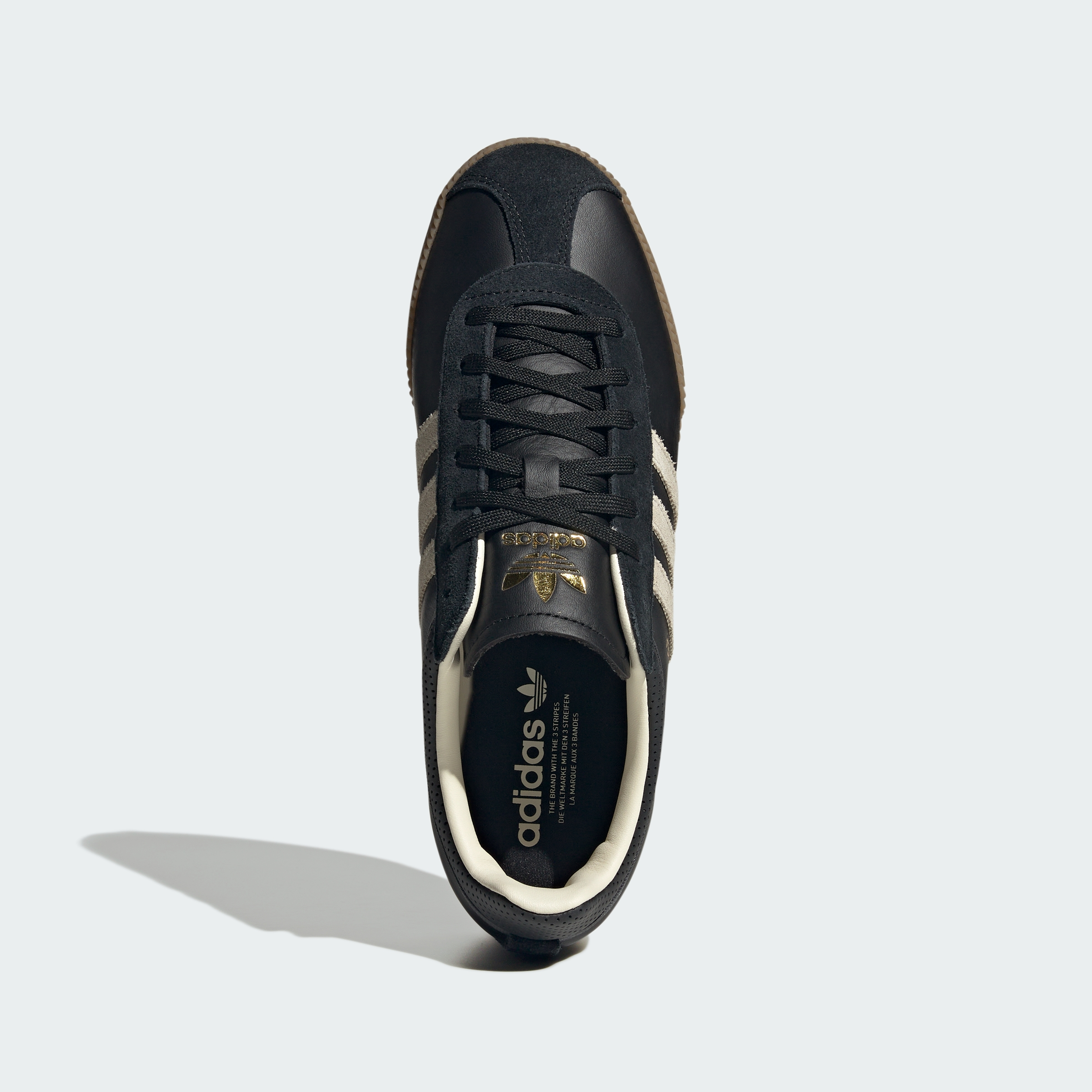 adidas SAMBA 62 SUPER SHOES - Core Black / Cream White / Gum - View 3