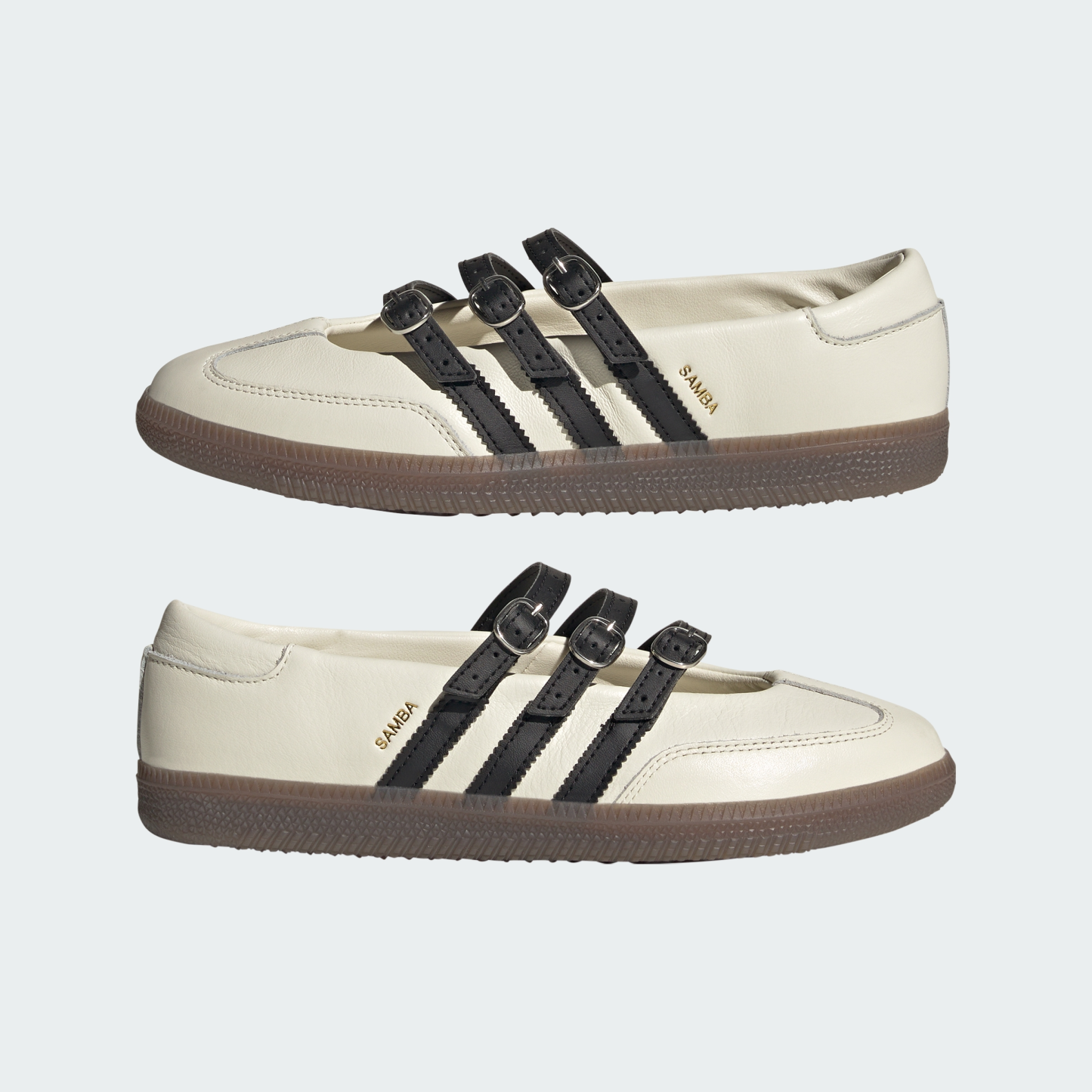 adidas SAMBA BALLET SHOES - Off White / Core Black / Gum - View 8