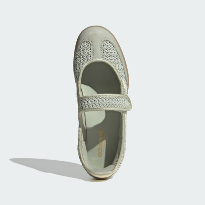 adidas SAMBA JANE SHOES - Halo Green / Warm Vanilla / Gold Metallic - View 3