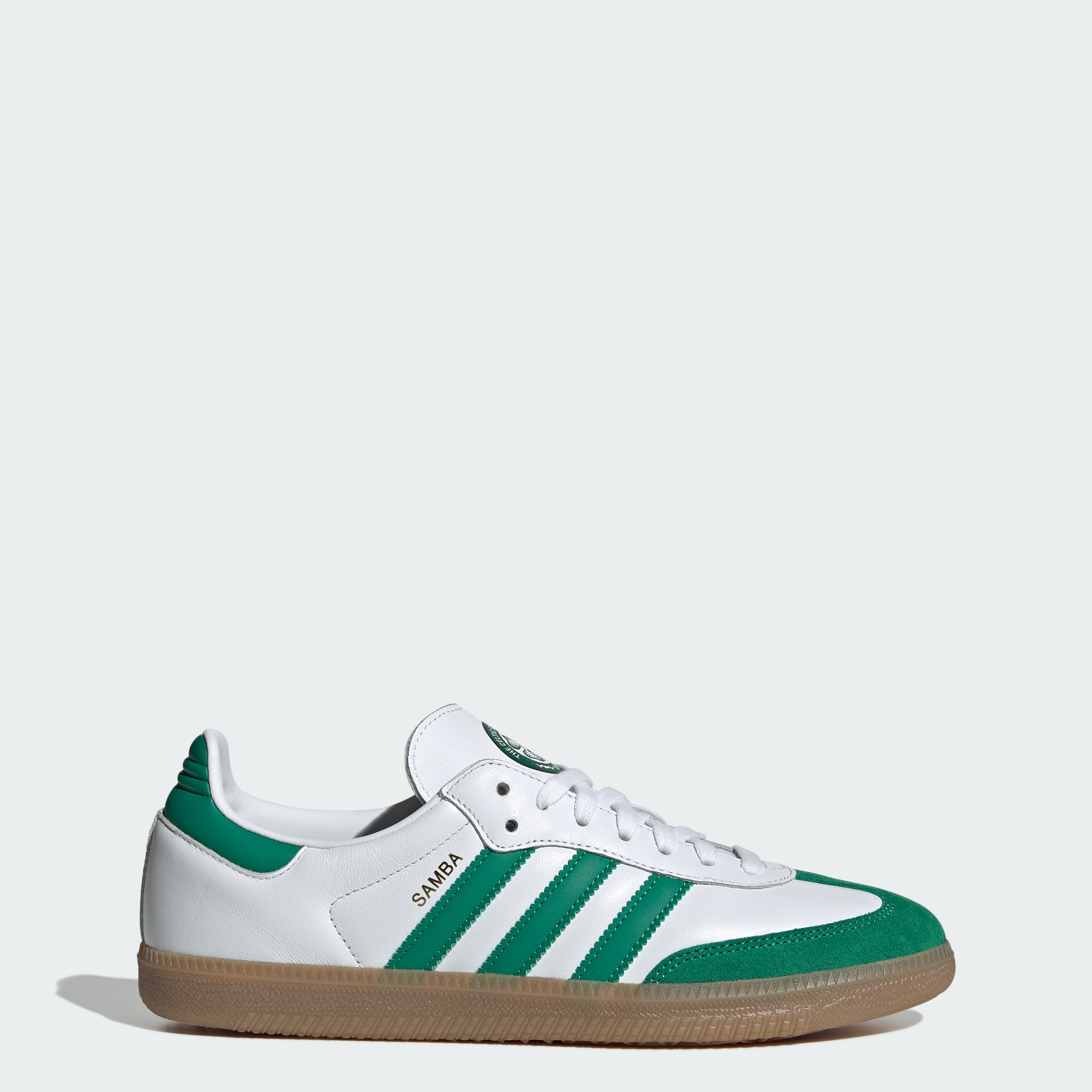 adidas SAMBA LICENSED - Cloud White / Bold Green / Gum - View 1