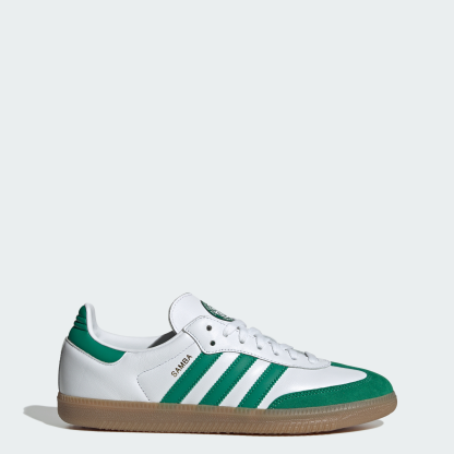 adidas SAMBA LICENSED - Cloud White / Bold Green / Gum - View 1