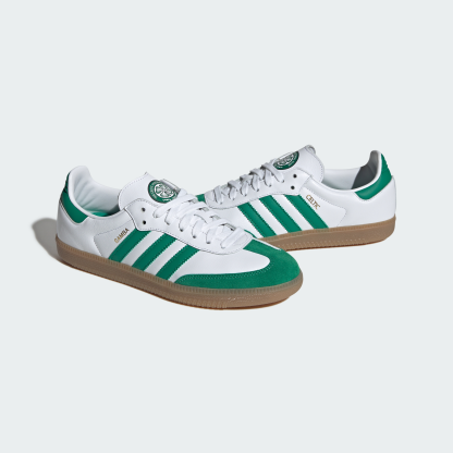 adidas SAMBA LICENSED - Cloud White / Bold Green / Gum - View 3