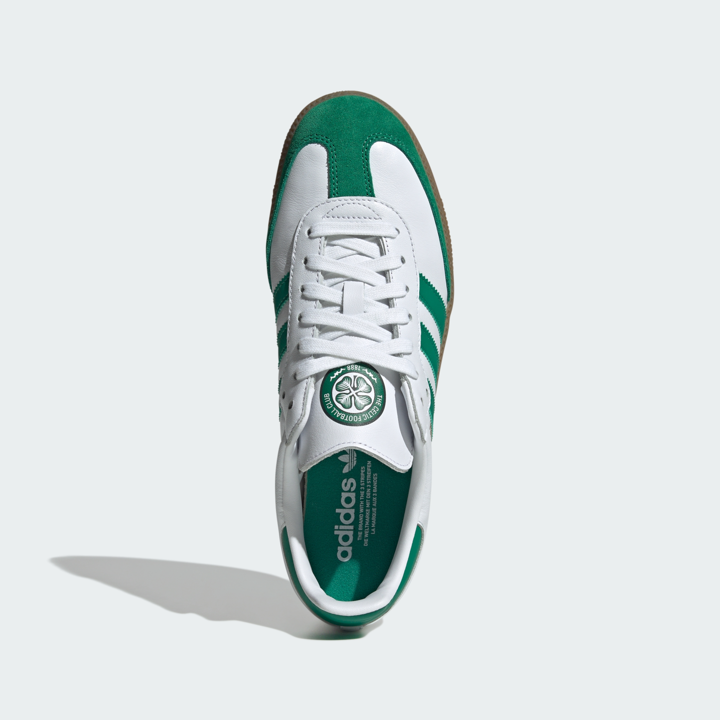 adidas SAMBA LICENSED - Cloud White / Bold Green / Gum - View 4