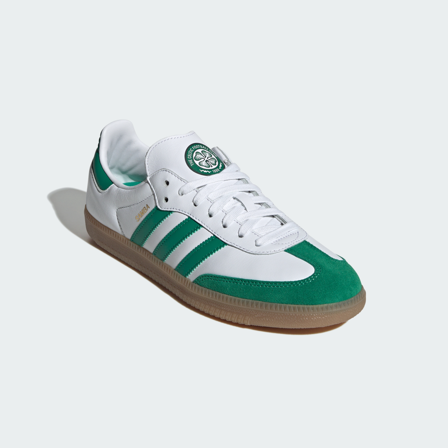 adidas SAMBA LICENSED - Cloud White / Bold Green / Gum - View 6