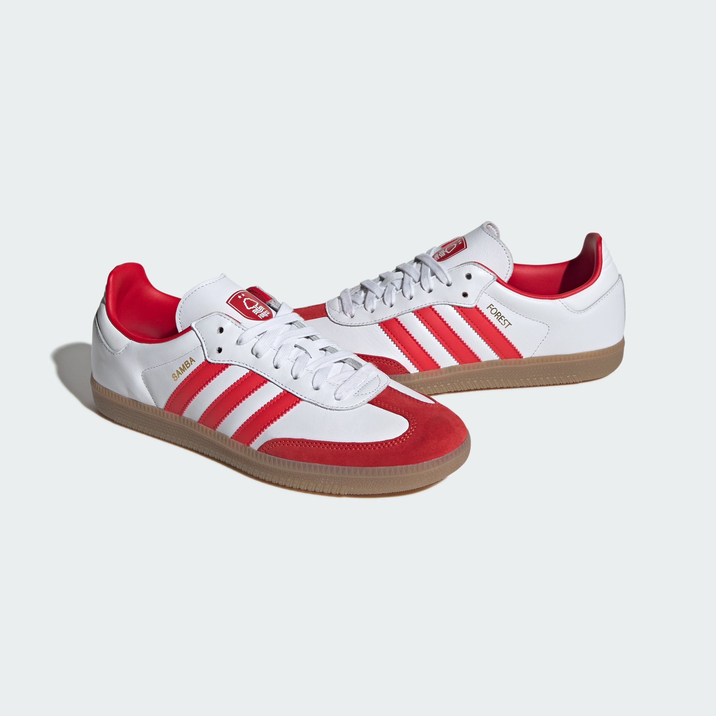 adidas SAMBA LICENSED - Cloud White / Red / Gum - View 3