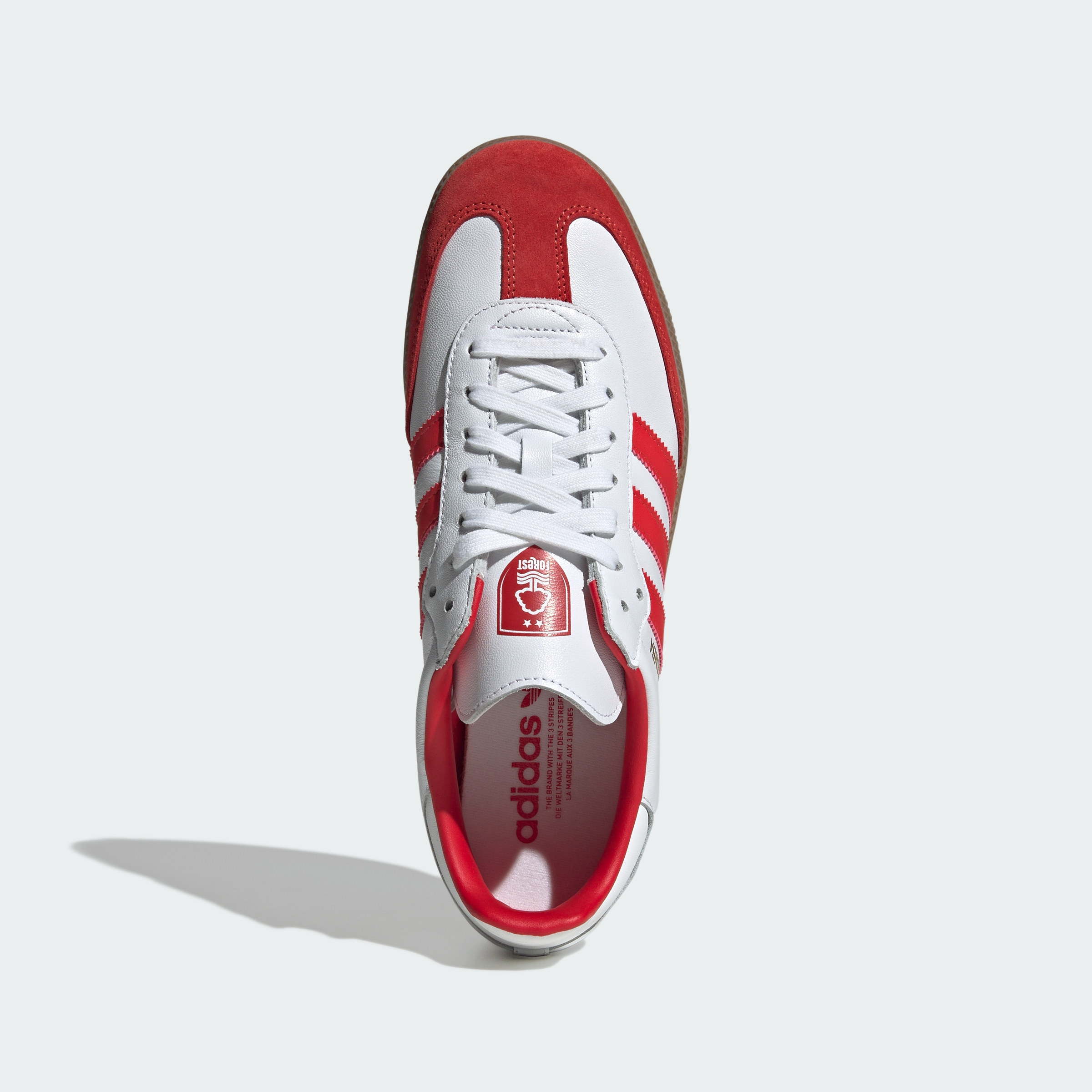 adidas SAMBA LICENSED - Cloud White / Red / Gum - View 4