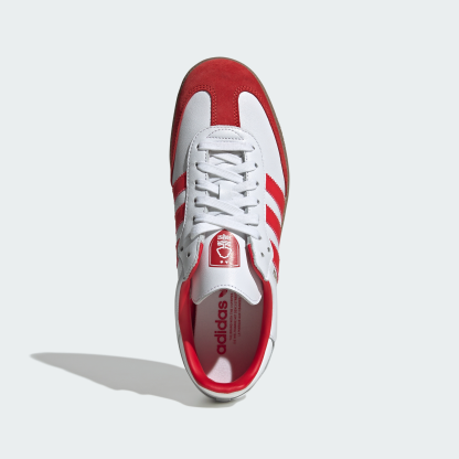 adidas SAMBA LICENSED - Cloud White / Red / Gum - View 4