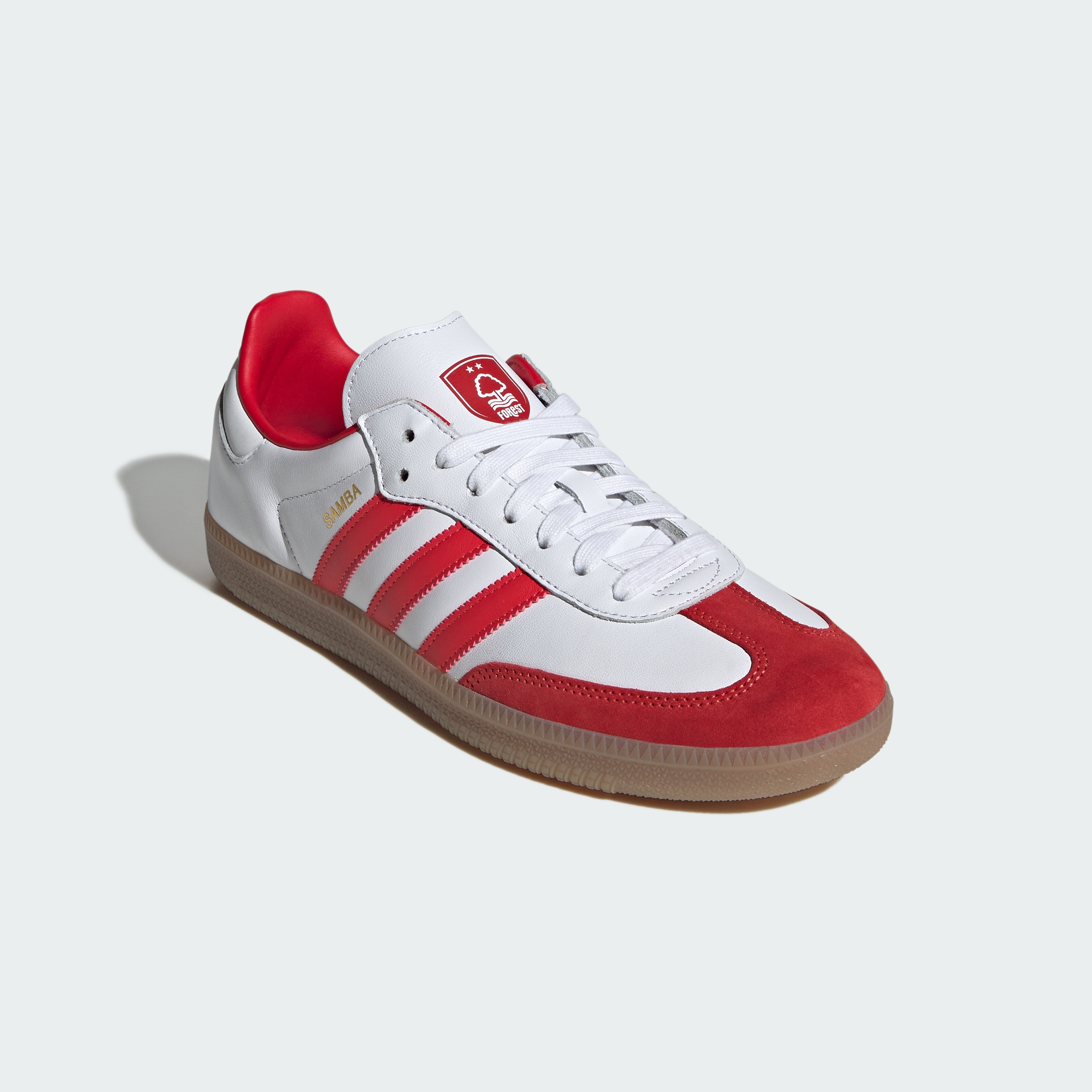 adidas SAMBA LICENSED - Cloud White / Red / Gum - View 6