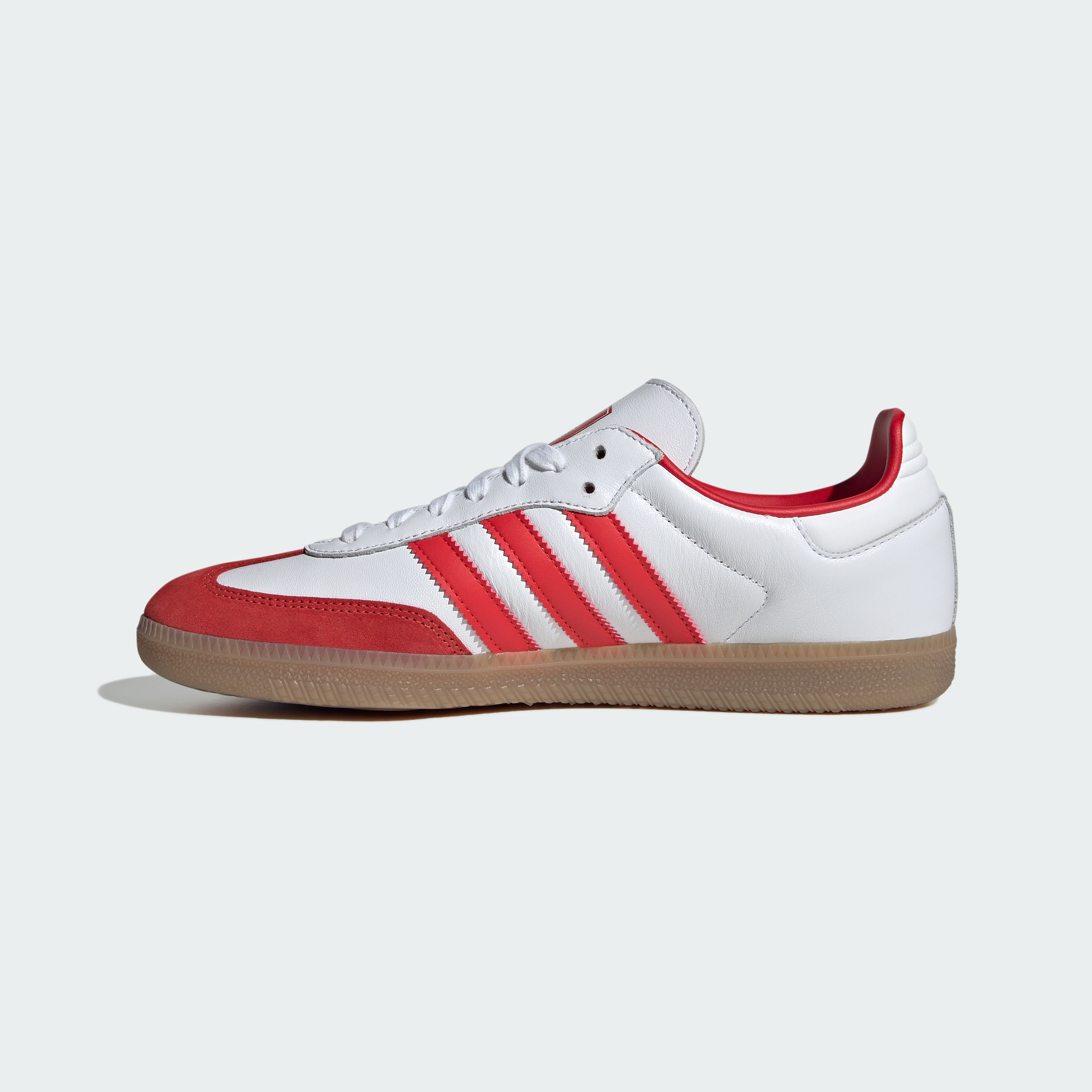 adidas SAMBA LICENSED - Cloud White / Red / Gum - View 8
