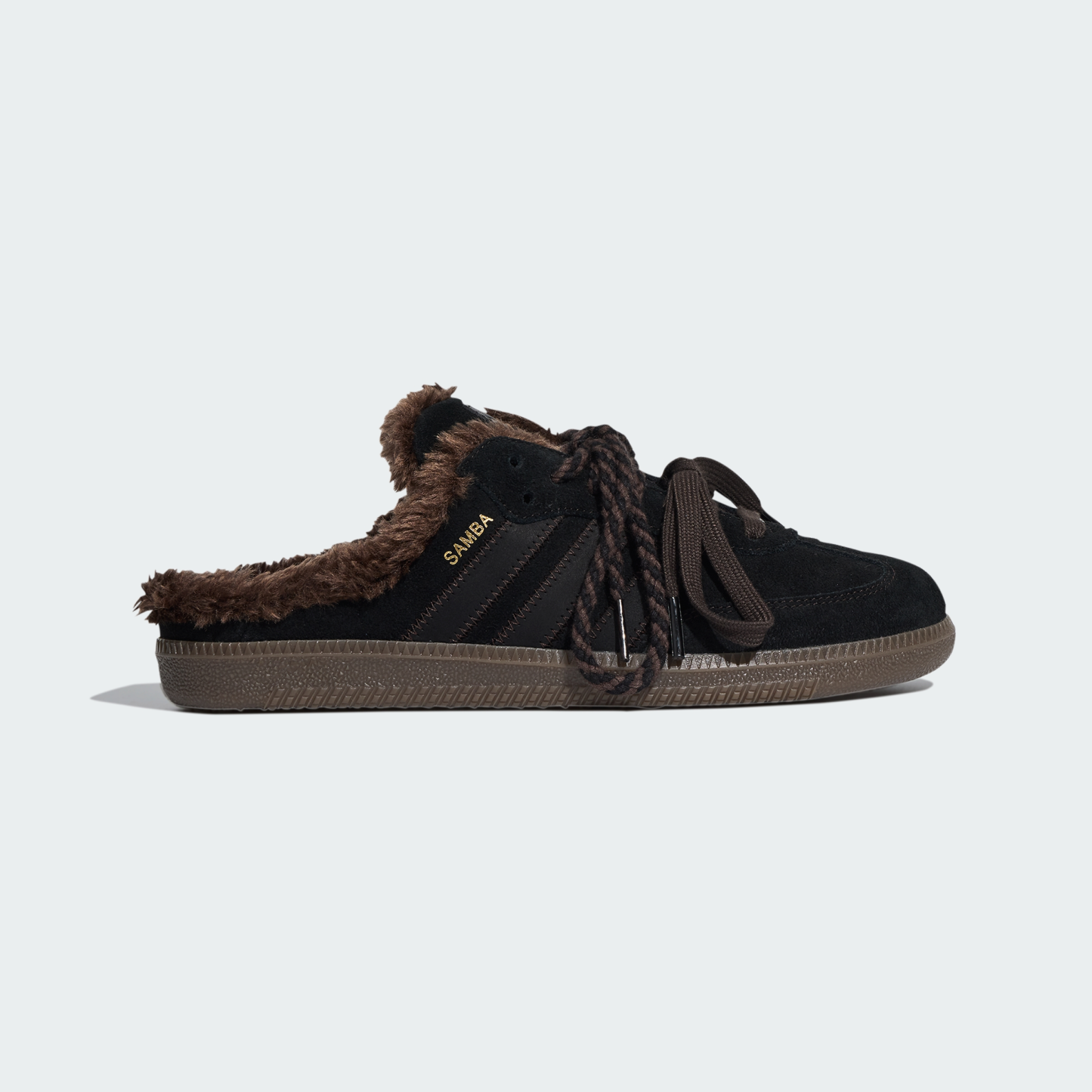 adidas SAMBA OG MULE SHOES - Core Black / Core Black / Dark Brown - View 2