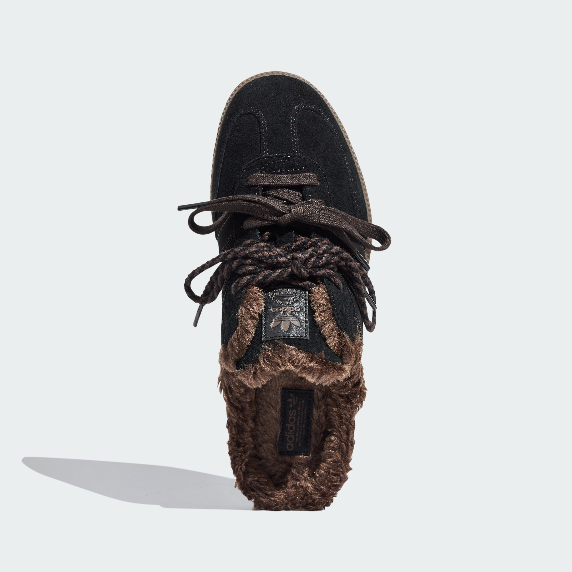 adidas SAMBA OG MULE SHOES - Core Black / Core Black / Dark Brown - View 3