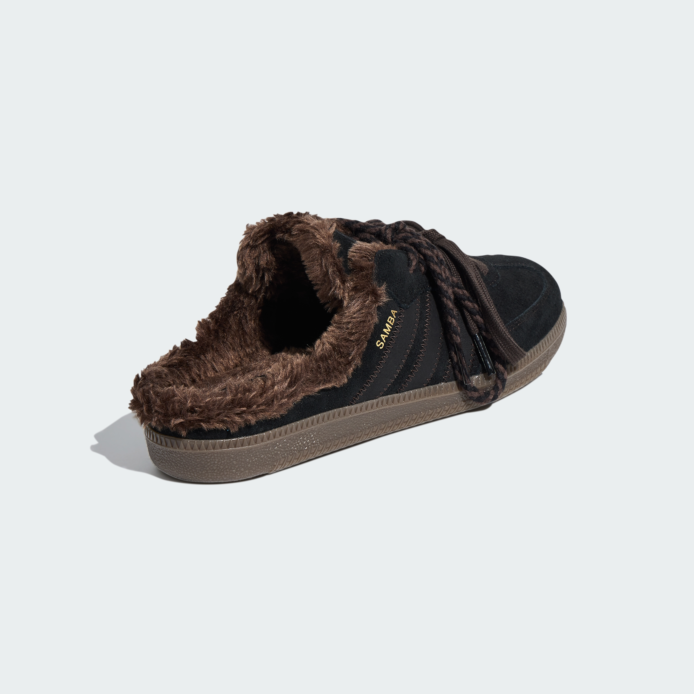 adidas SAMBA OG MULE SHOES - Core Black / Core Black / Dark Brown - View 6
