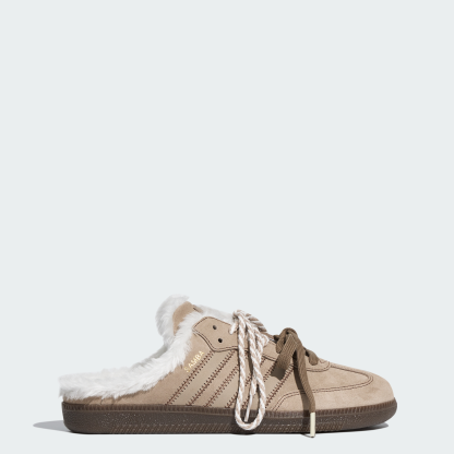 adidas SAMBA OG MULE SHOES - Preloved Brown / Core White / Gold Metallic - View 1