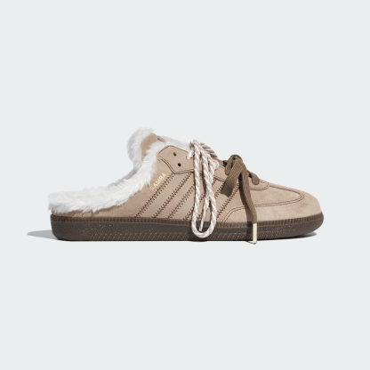 adidas SAMBA OG MULE SHOES - Preloved Brown / Core White / Gold Metallic - View 2