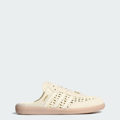 adidas SAMBA OG MULE SHOES - Cream White / Cream White / Gold Metallic - View 1