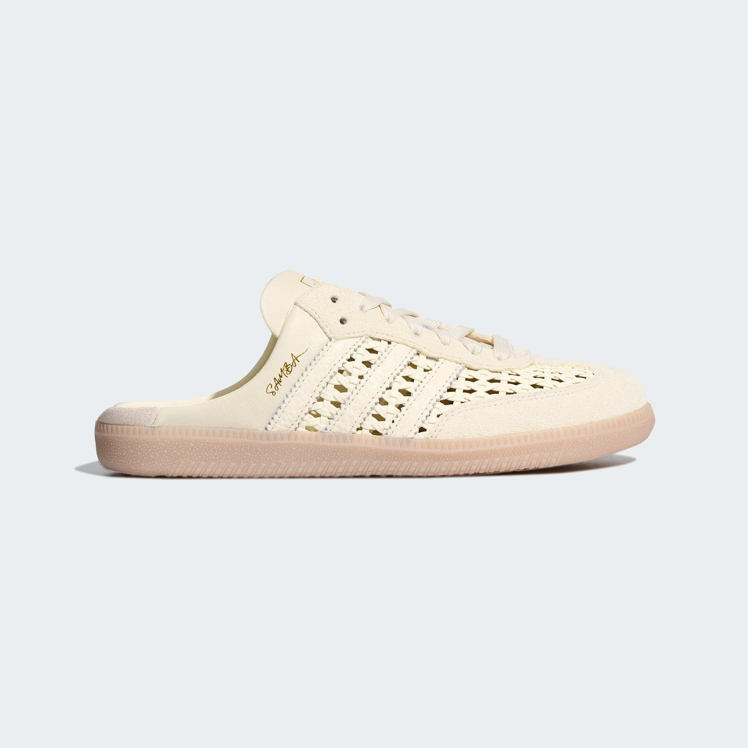 adidas SAMBA OG MULE SHOES - Cream White / Cream White / Gold Metallic - View 2