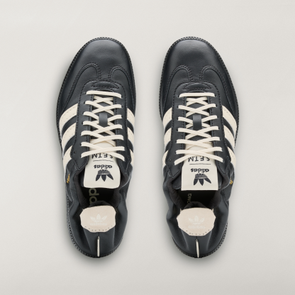adidas SAMBA OG SFTM Shoes - Core Black / Cream White / Gold Metallic - View 3