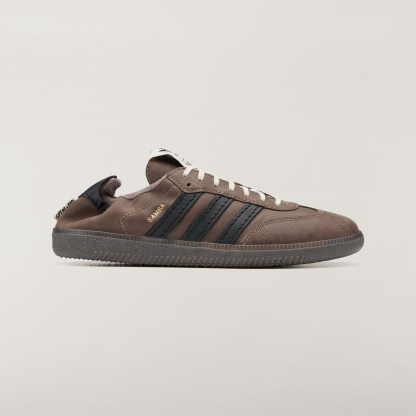 adidas SAMBA OG SFTM Shoes - Brown / Core Black / Gold Metallic - View 2