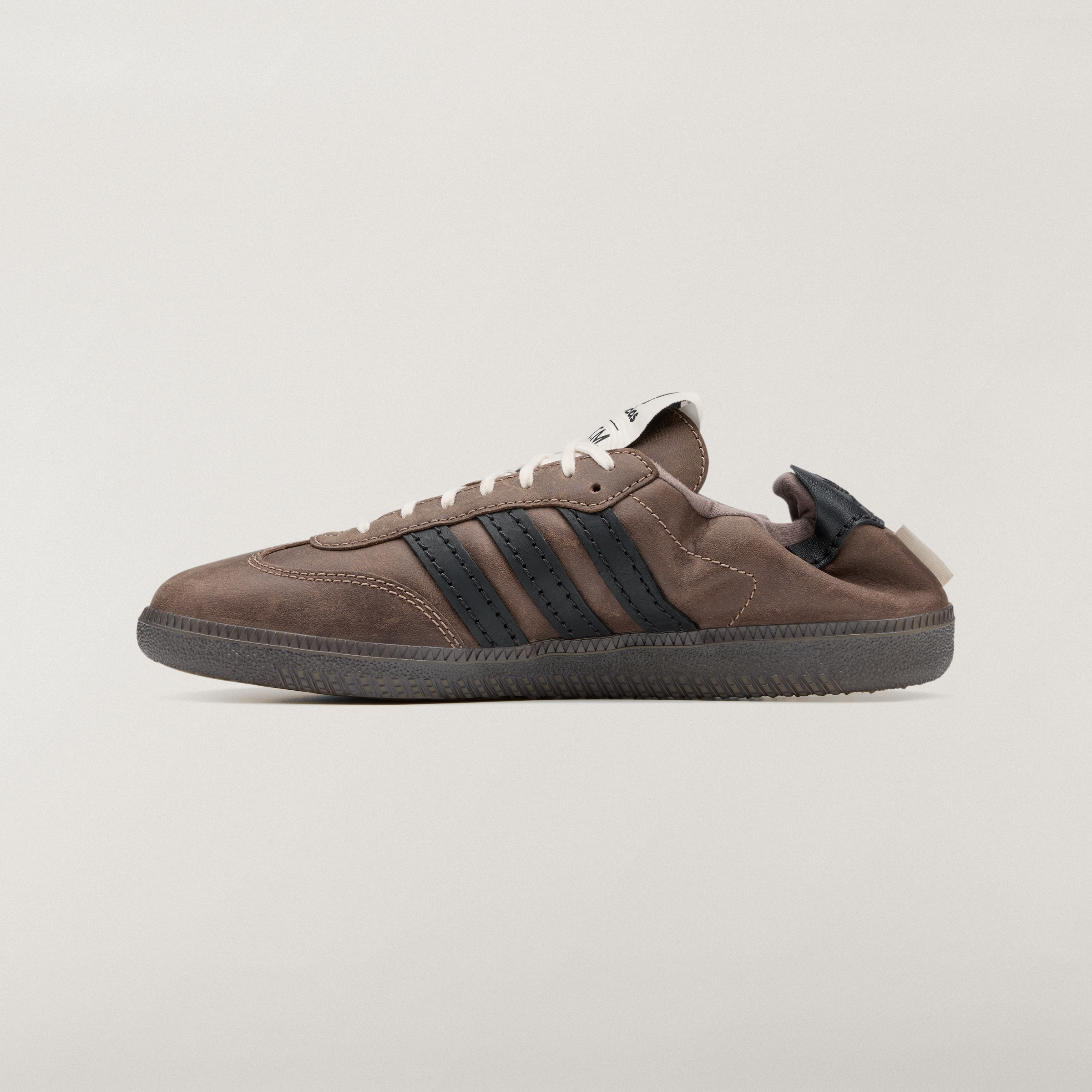 adidas SAMBA OG SFTM Shoes - Brown / Core Black / Gold Metallic - View 7