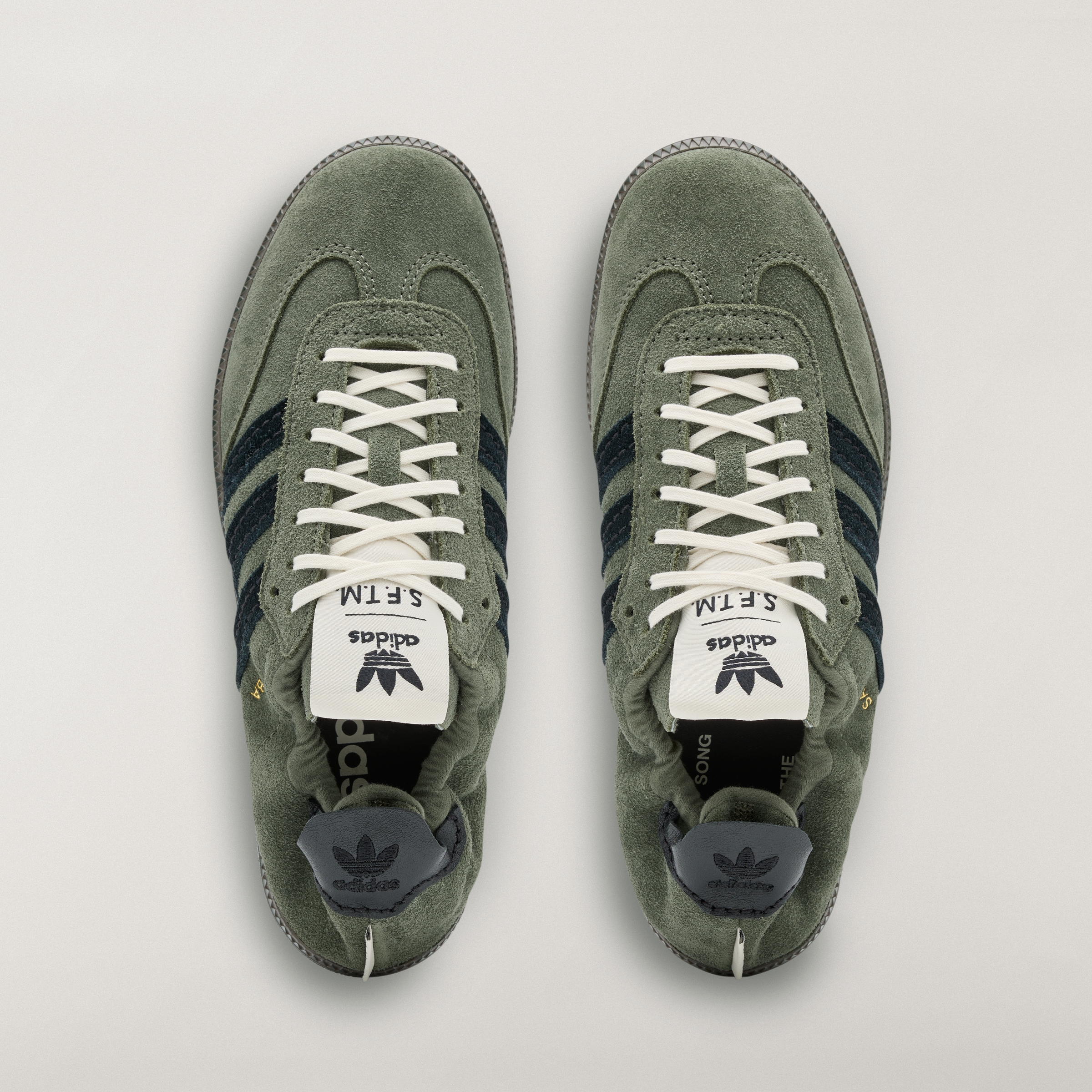 adidas SAMBA OG SFTM Shoes - Base Green / Core Black / Gold Metallic - View 3