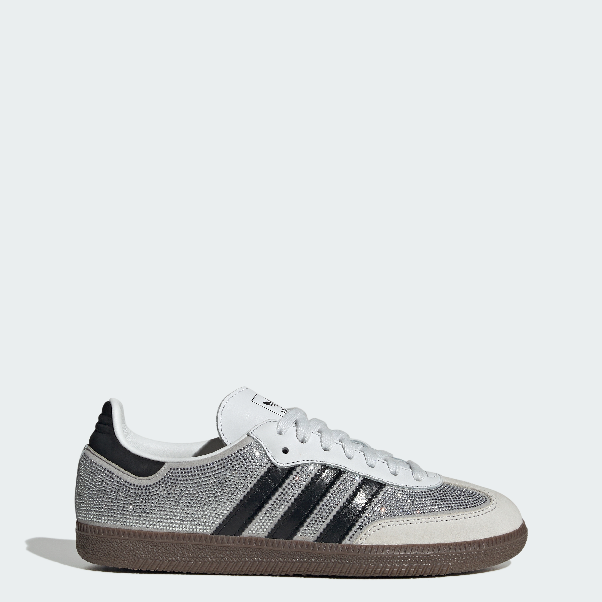 adidas SAMBA OG SHOES - Crystal White / Core White / Silver Metallic - View 1