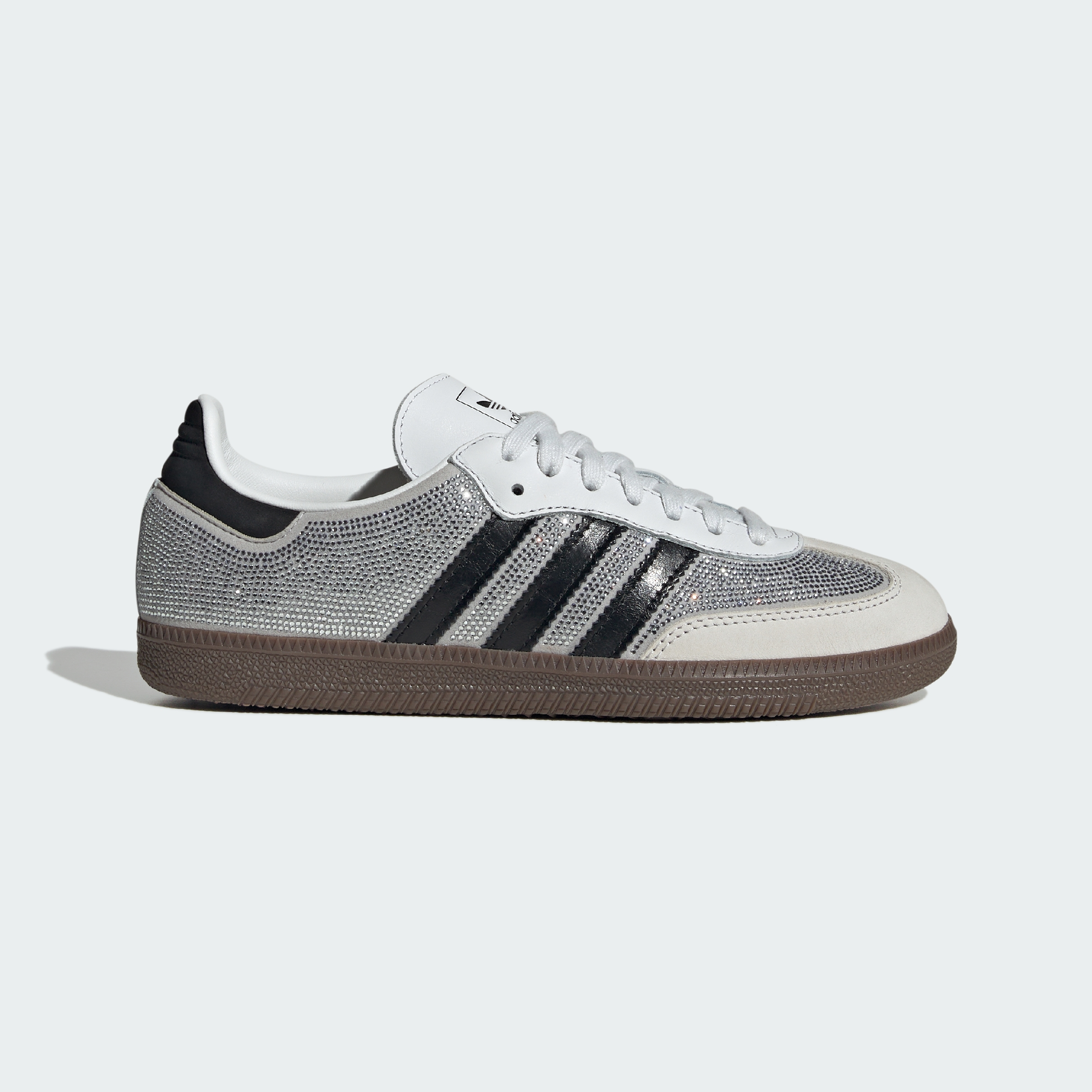 adidas SAMBA OG SHOES - Crystal White / Core White / Silver Metallic - View 2