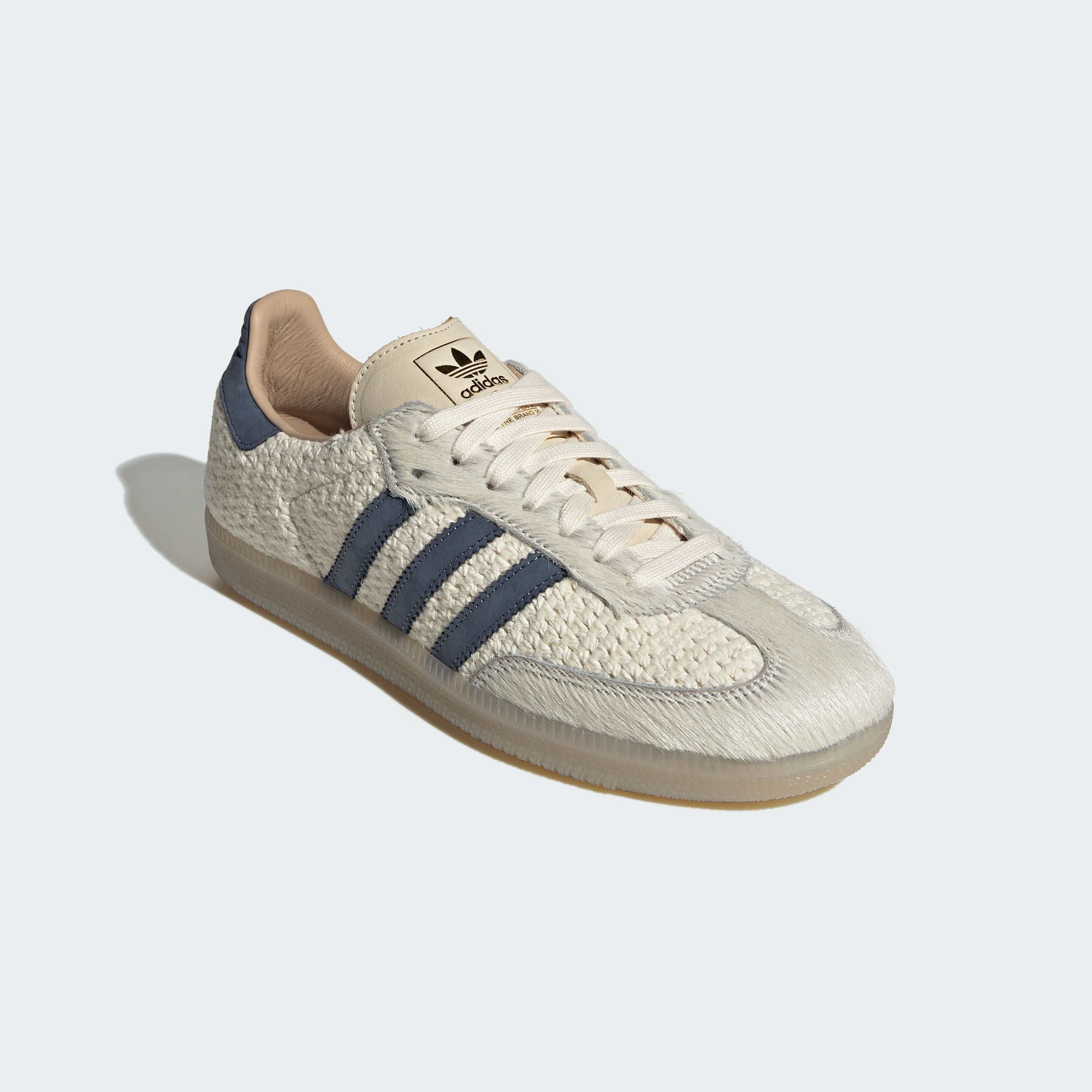 adidas SAMBA OG SHOES - Cream White / Preloved Ink / Khaki Three - View 5