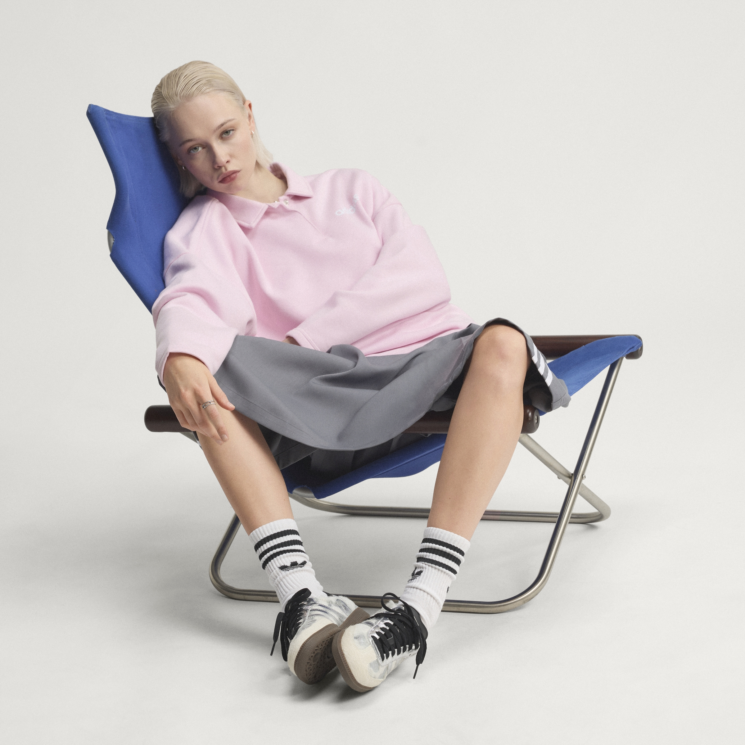 adidas SAMBA OG SHOES - Cream White / Silver Metallic / Core Black - View 6