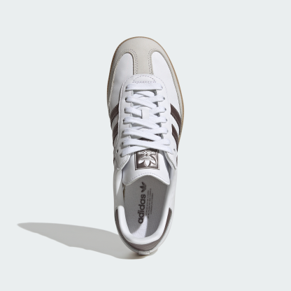 adidas SAMBA OG SHOES - Cloud White / Coffee Met. / Gum - View 3
