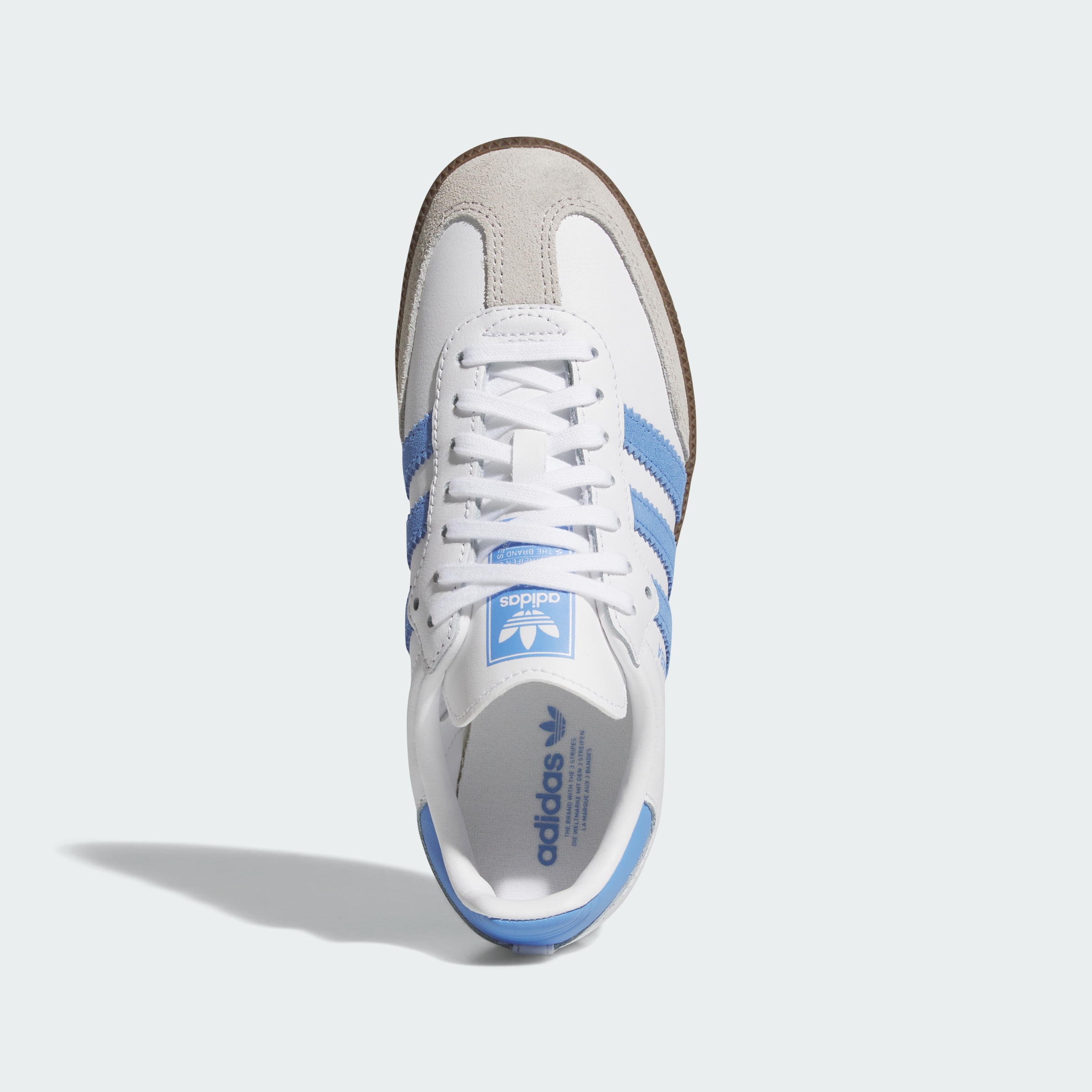 adidas SAMBA OG SHOES - Cloud White / Blue Fusion / Gum - View 3
