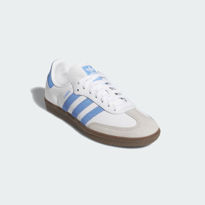 adidas SAMBA OG SHOES - Cloud White / Blue Fusion / Gum - View 5