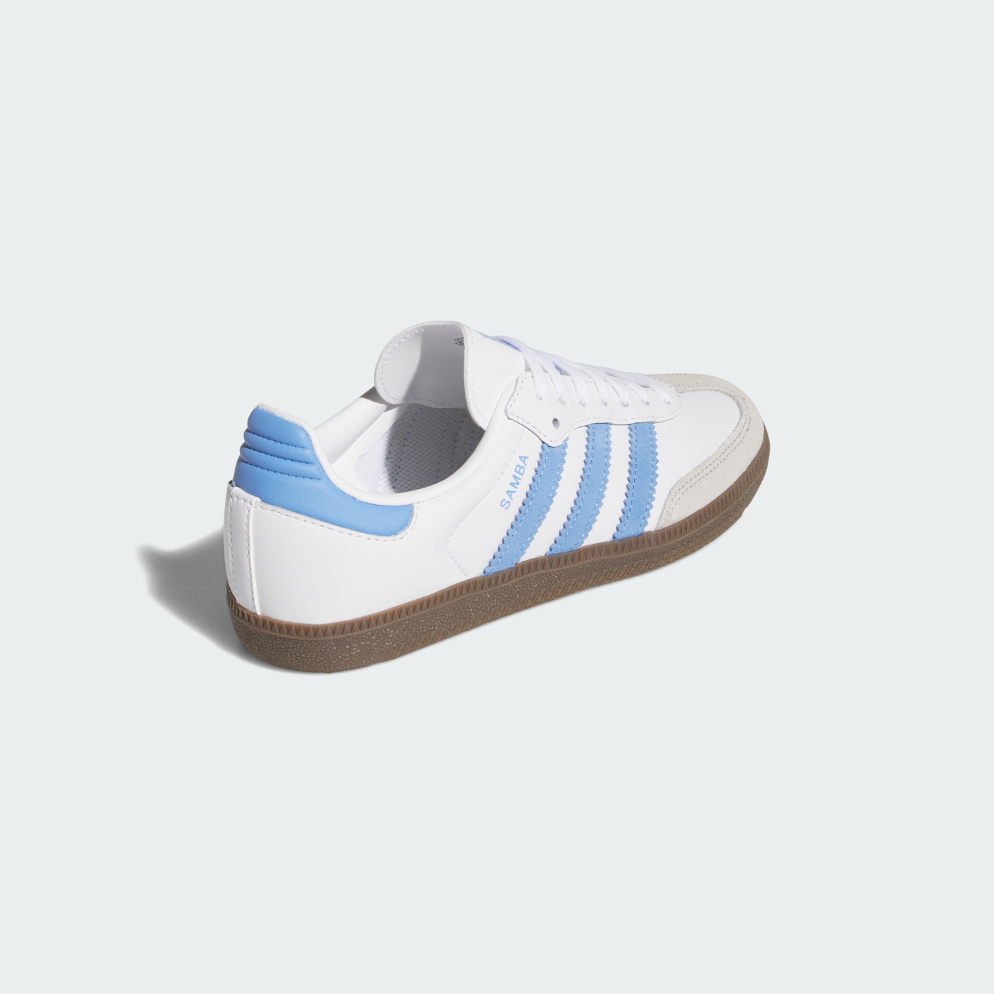 adidas SAMBA OG SHOES - Cloud White / Blue Fusion / Gum - View 6