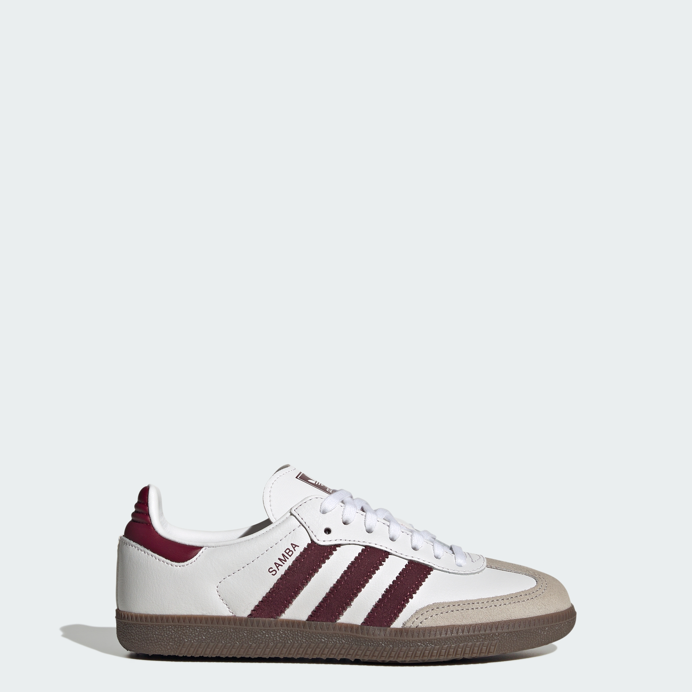 adidas SAMBA OG SHOES - Cloud White / Maroon / Gum - View 1