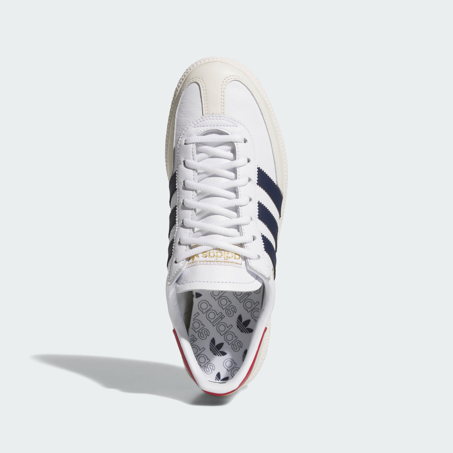 adidas SPEZIAL SPIKELESS GOLF SHOES - Cloud White / Night Indigo / Team Victory Red - View 3