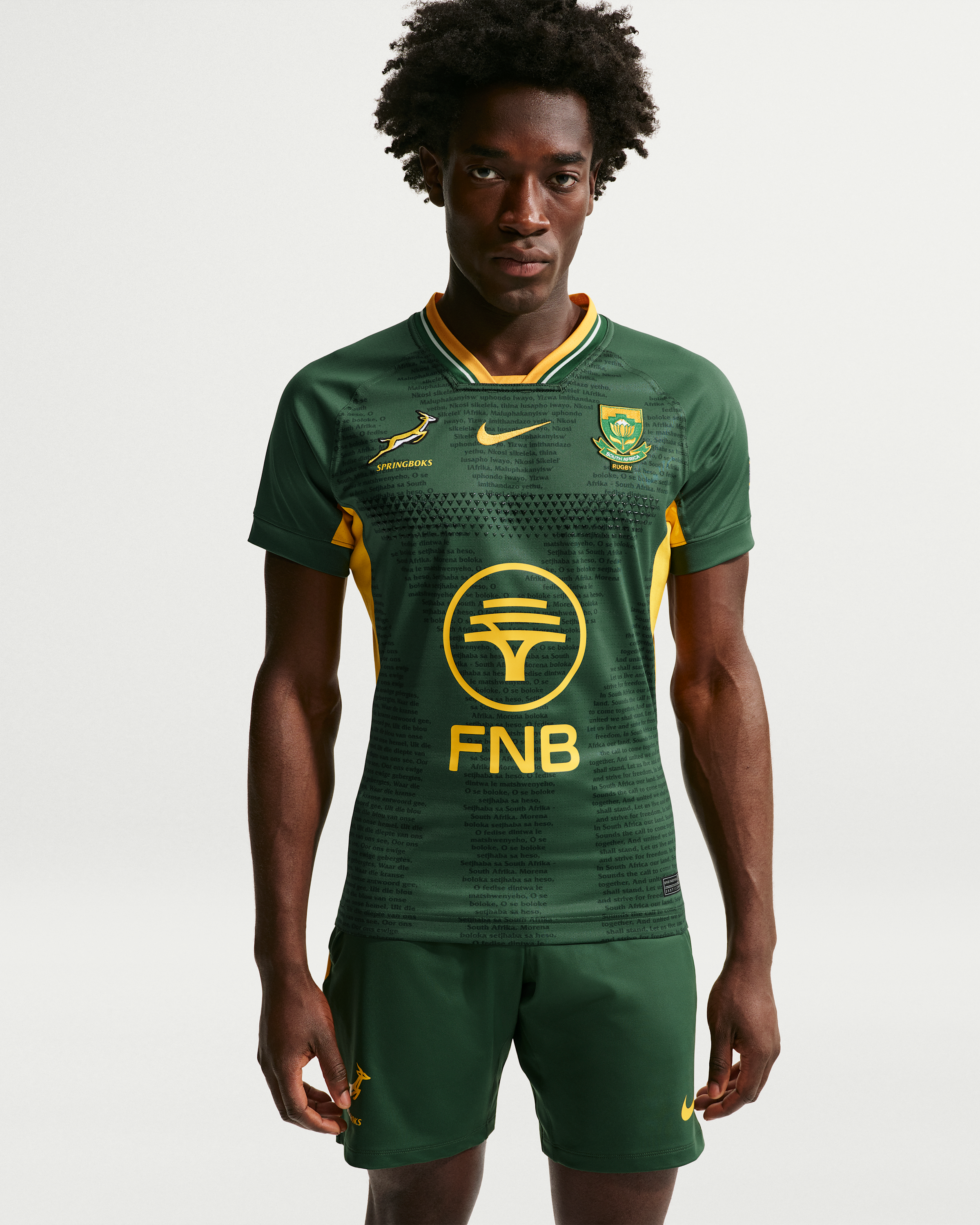 Springboks RGR Match Jersey Men's Nike Rugby Jersey - Gorge Green/University Gold/University Gold - View 1