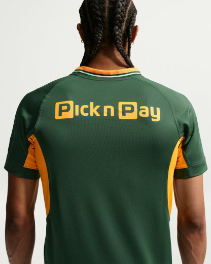Springboks RGR Replica Home Men's Nike Rugby Shirt - Gorge Green/University Gold/University Gold - View 2