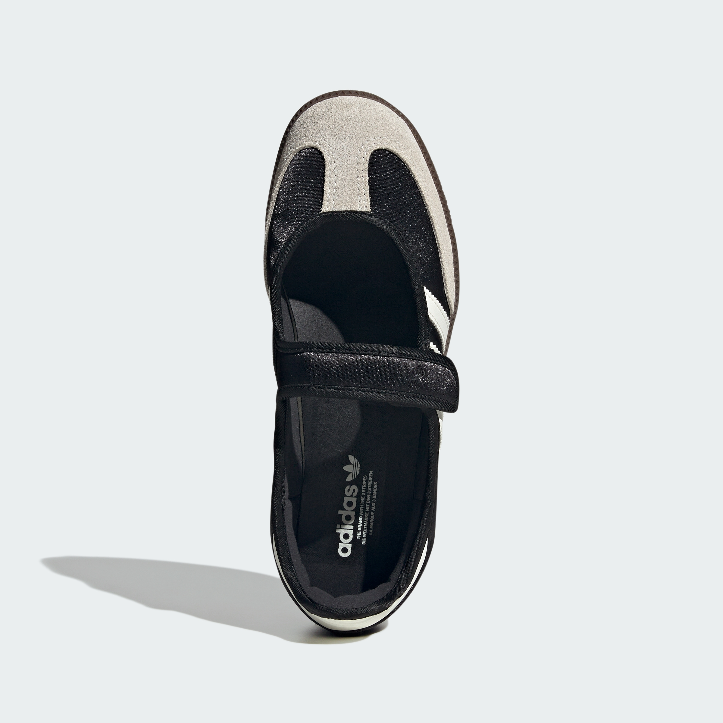 adidas Samba Jane Shoes - Core Black / Off White / Gold Metallic - View 3