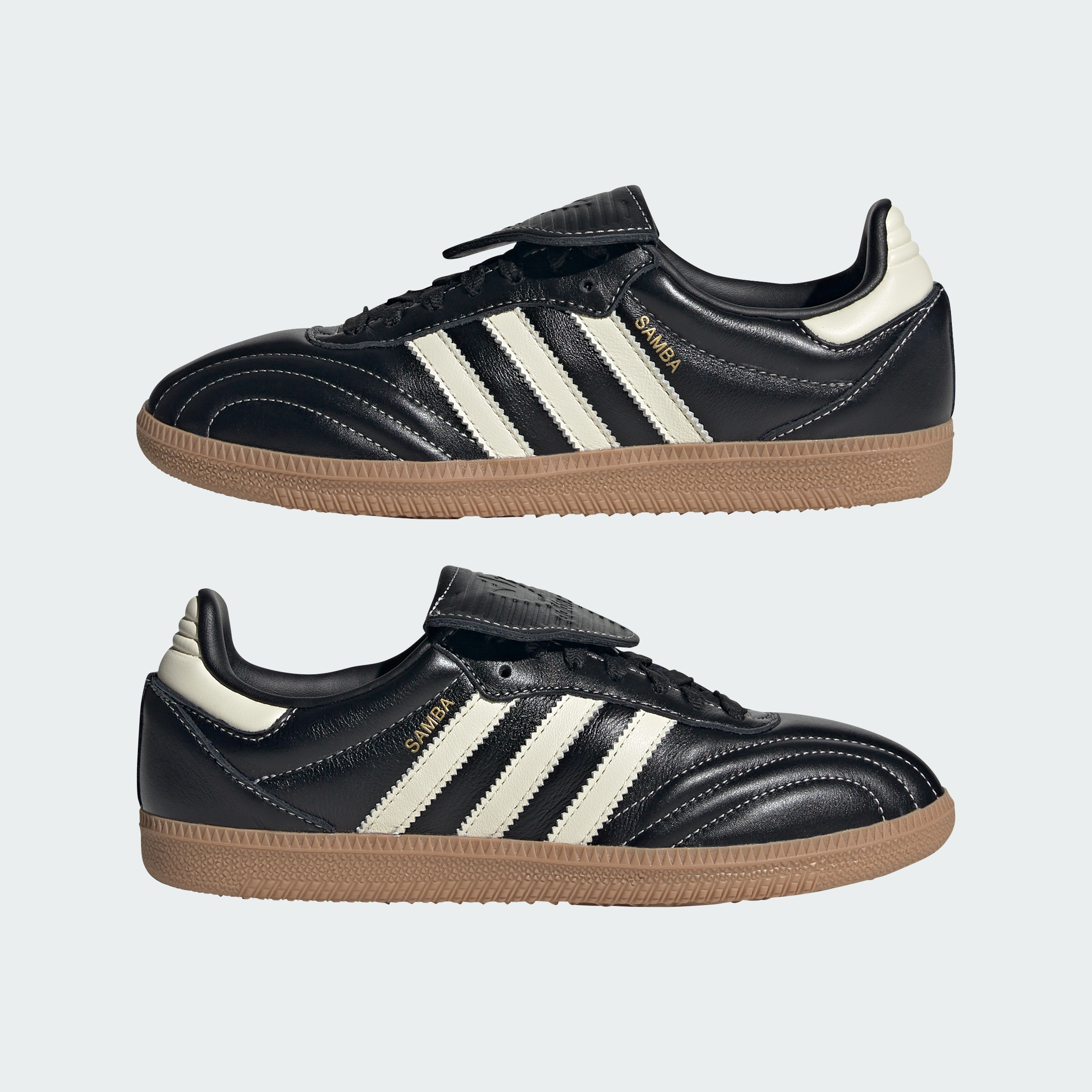 adidas Samba Lt Shoes - Core Black / Cream White / Gum - View 8