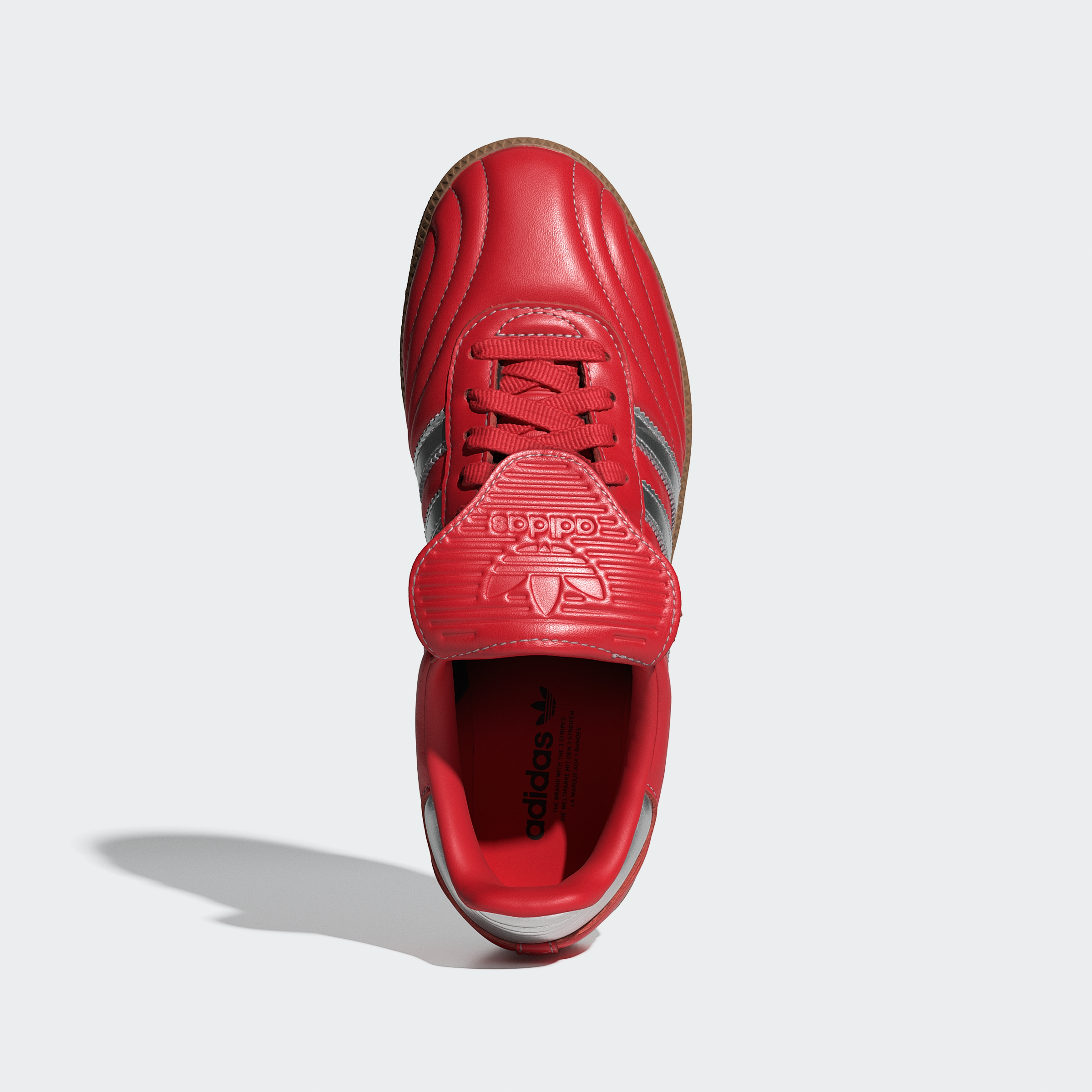 adidas Samba Lt Shoes - Better Scarlet / Silver Metallic / Gum - View 3