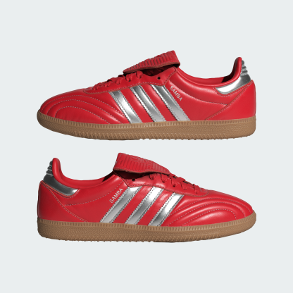 adidas Samba Lt Shoes - Better Scarlet / Silver Metallic / Gum - View 8