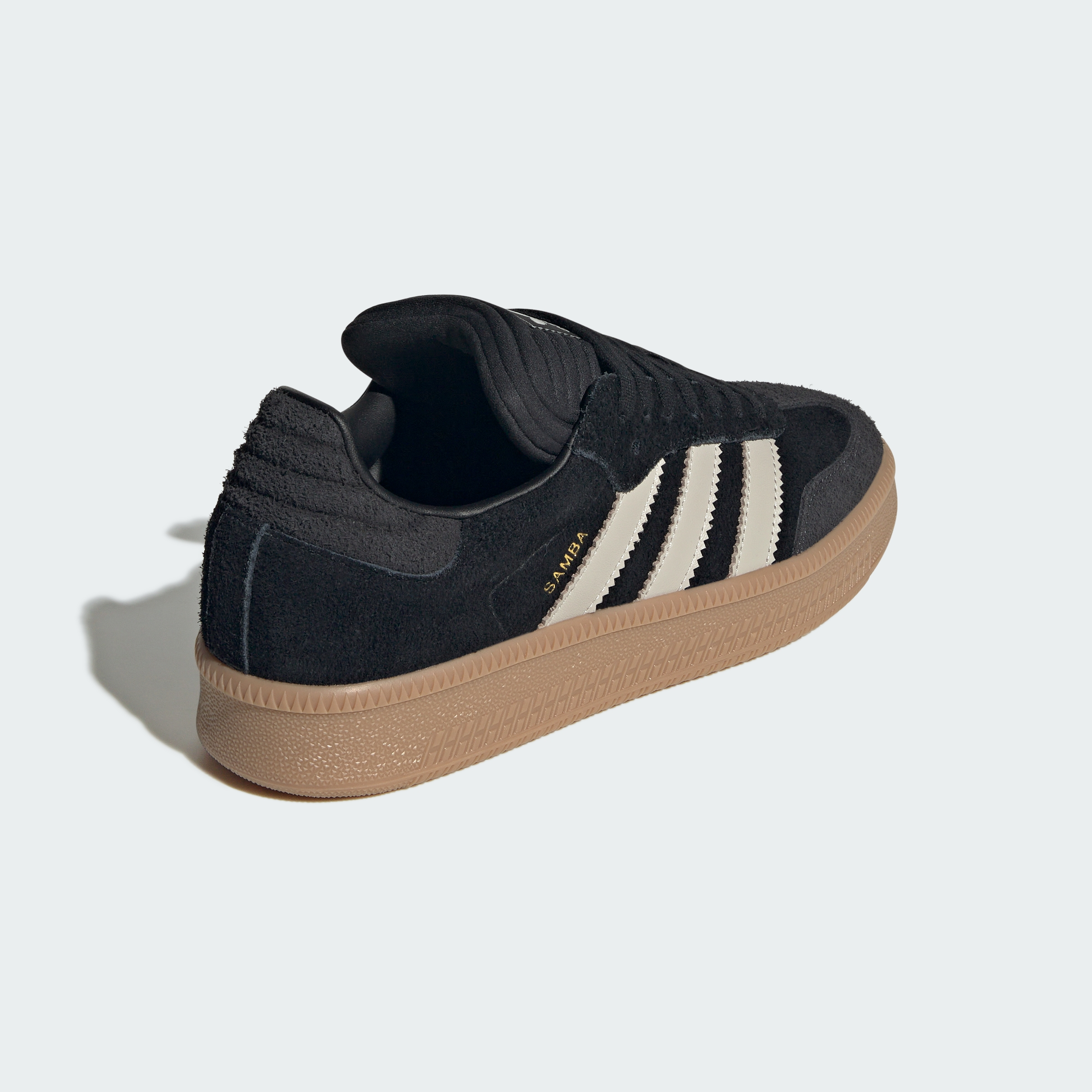 adidas Samba XLG Shoes - Core Black / Beige / Gum - View 6
