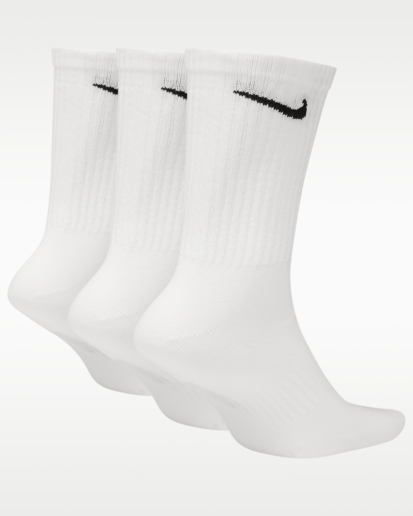 Nike Everyday Lightweight Training Crew Socks (3 Pairs) - White/Black - View 2