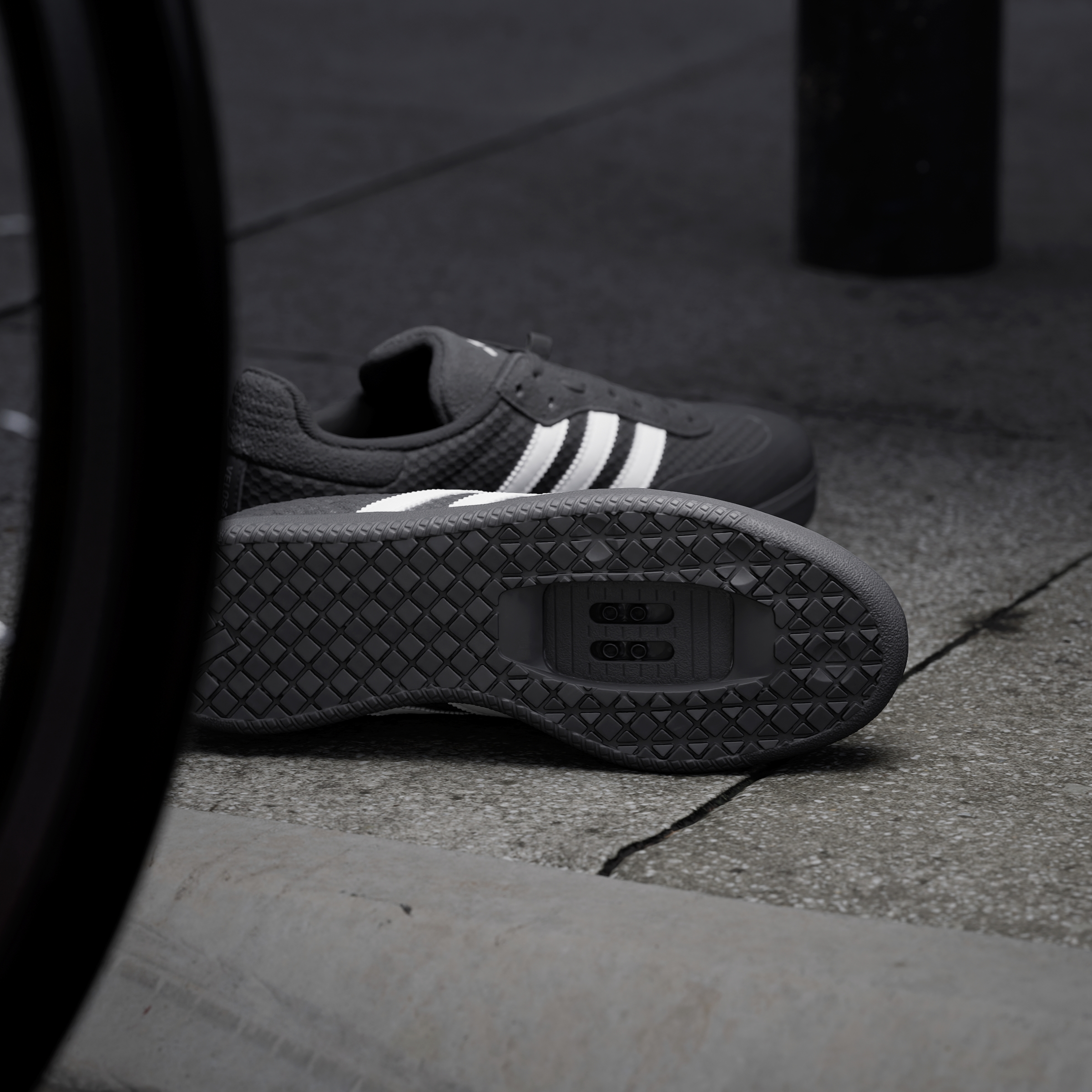 adidas Velosamba Cold.Rdy Cycling Shoes - Core Black / Cloud White / Zero Metalic - View 3