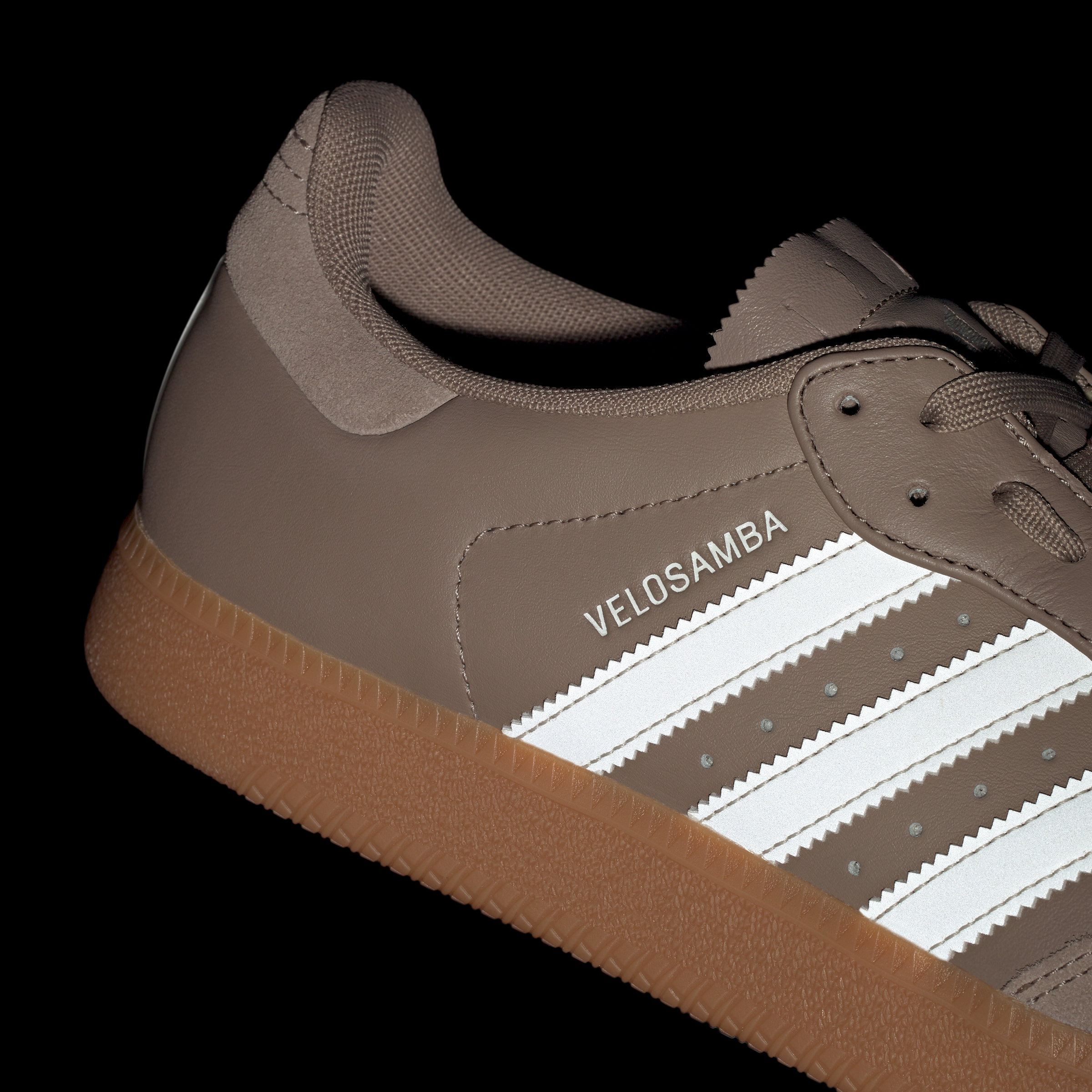 adidas Velosamba Leather Shoes - Chalky Brown / Chalk White / Core Black - View 10