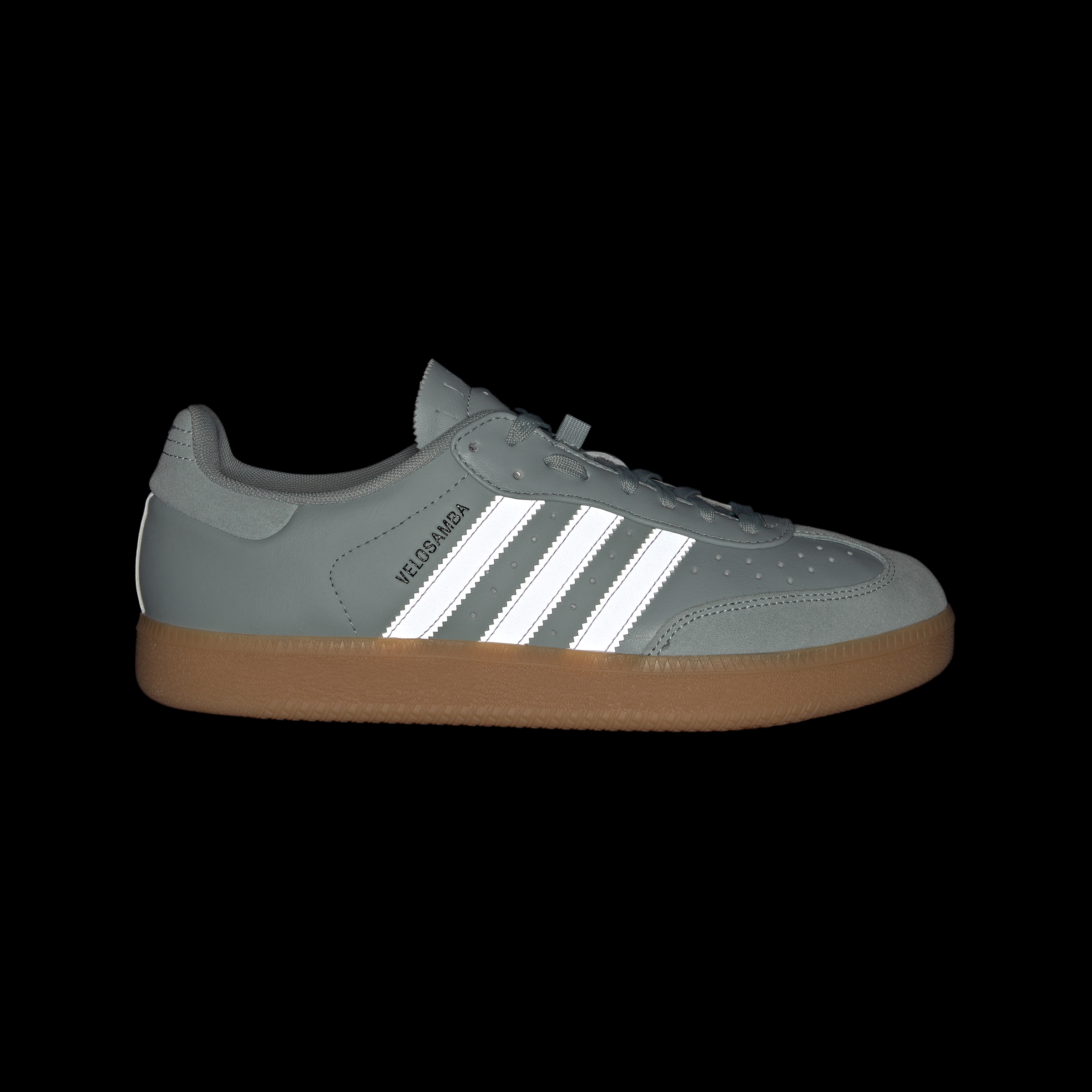adidas Velosamba Leather Shoes - Wonder Sage / Cloud White / Core Black - View 3