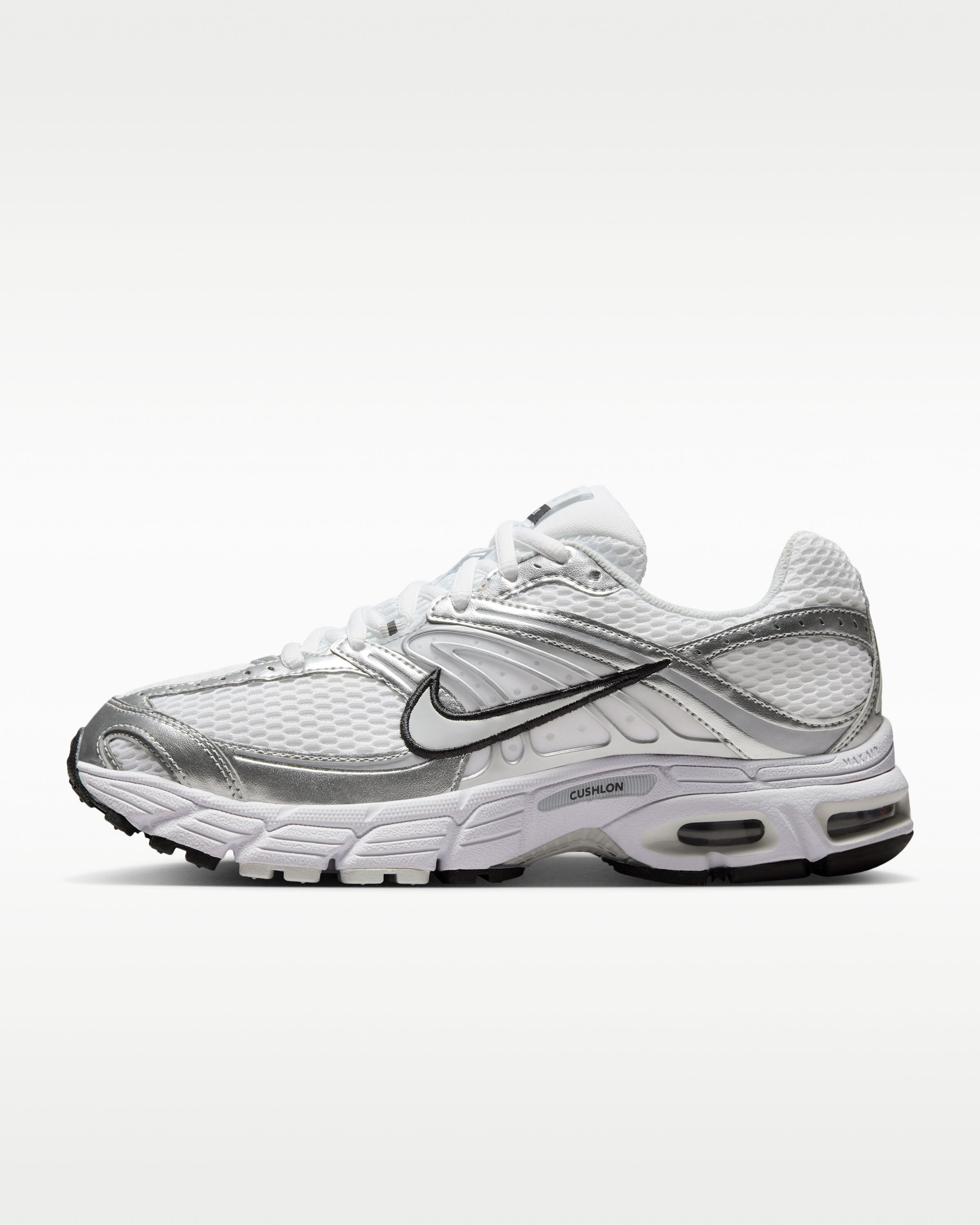 Nike Air Max Moto 2K Women's Shoes with Reflective Design Accents - White/Metallic Silver/Black/Photon Dust - View 1