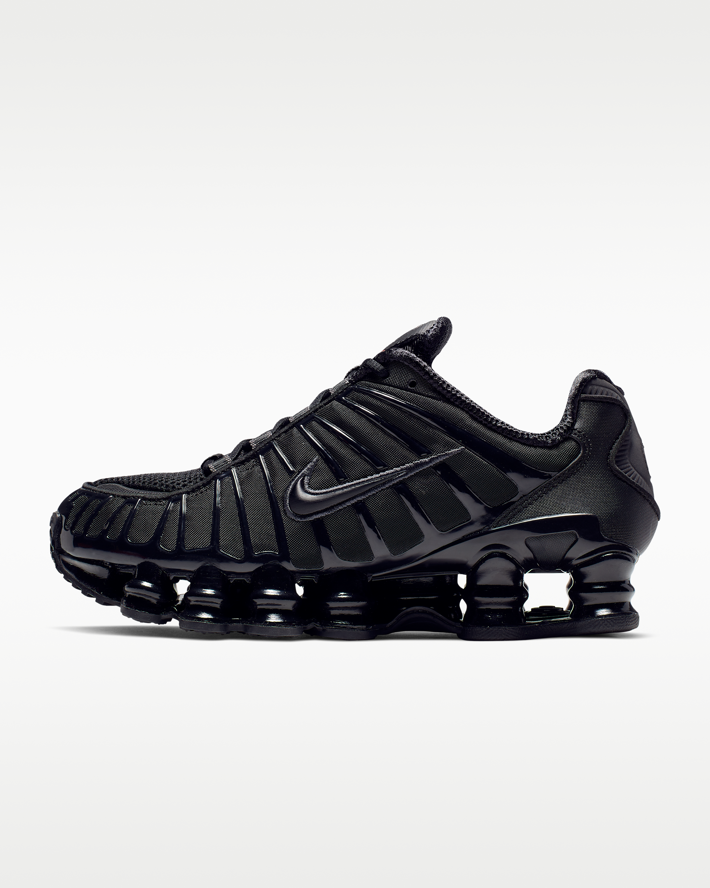 Nike Shox TL Women's Shoes - Black/Metallic Hematite/Max Orange/Black - View 1