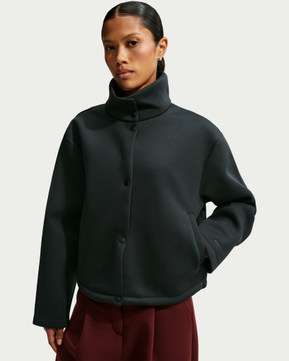 Nike Article Fleece Women's Oversized Jacket - Black/Black - View 1