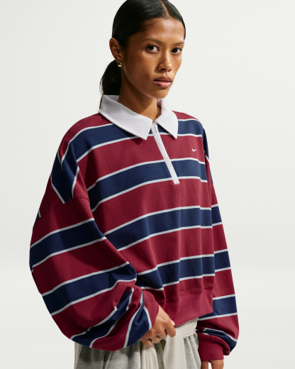 Nike Sportswear  Women's 1/4-Zip Sweatshirt - Team Crimson/Court Blue/Glacier Blue - View 1