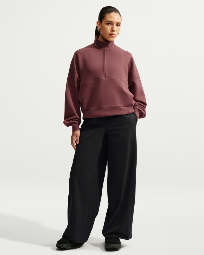 Nike 24.7 PerfectStretch Women's Dri-FIT Mid-Rise Wide-Leg Trousers - Black/Dark Smoke Grey - View 1
